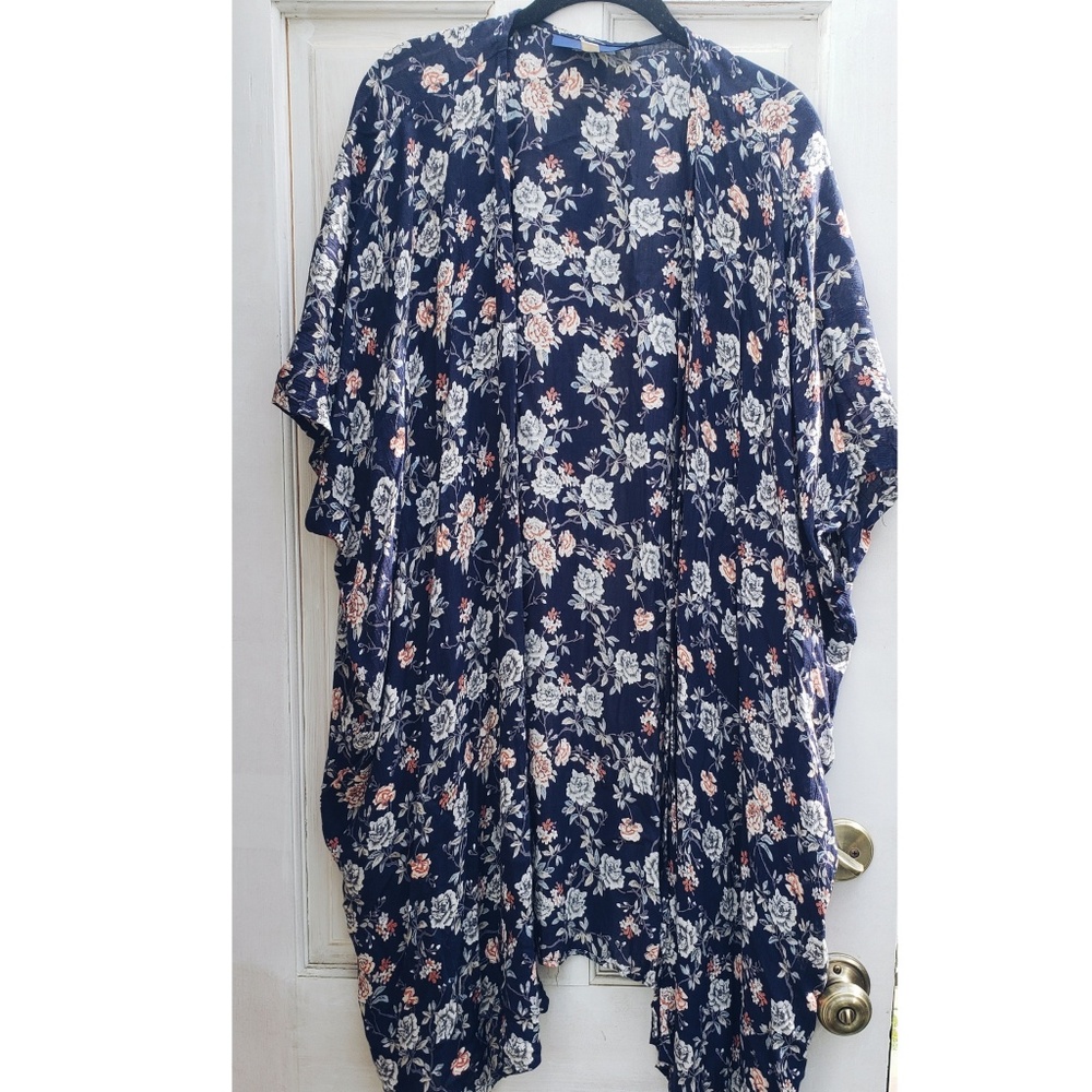 Blue Floral Kimono